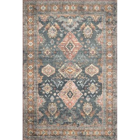 LOLOI RUGS Loloi Rugs SKYESKY-10SURU5076 5 ft. x 7 ft. 6 in. Skye Area Rug - Sea & Rust SKYESKY-10SURU5076